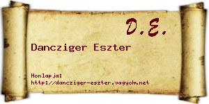 Dancziger Eszter névjegykártya